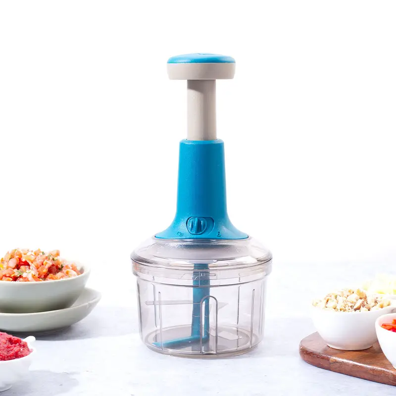 Glory 800Ml Manual Push Chopper – Triple Stainless Steel Blades, Airtight Lid, Non-Slip Base, Easy-Clean Design 1
