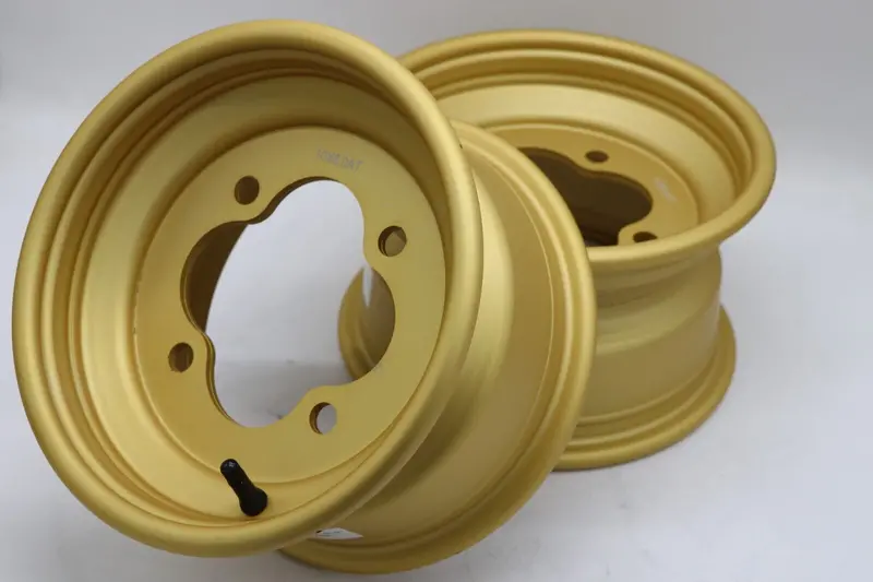 Gold 10-Inch Front Aluminum Atv Wheels – 4X144 Bolt Pattern Fitment For Honda 450R, 400Ex, 300Ex, 250Ex 1