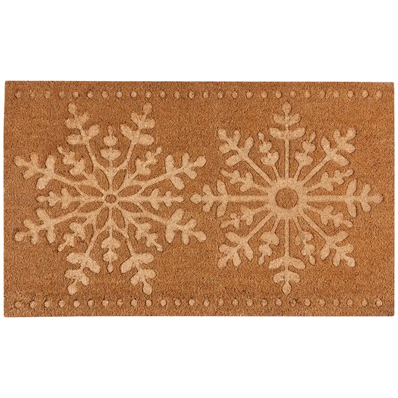 Good Tidings Snowflake Embossed Rubber Doormat By Now Designs 1