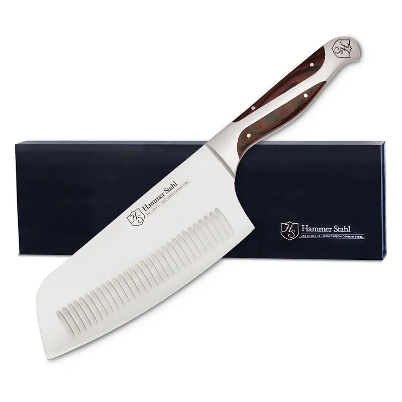 Hammer Stahl 7-Inch Forged Cleaver – Heavy-Duty Chef’S Knife 1