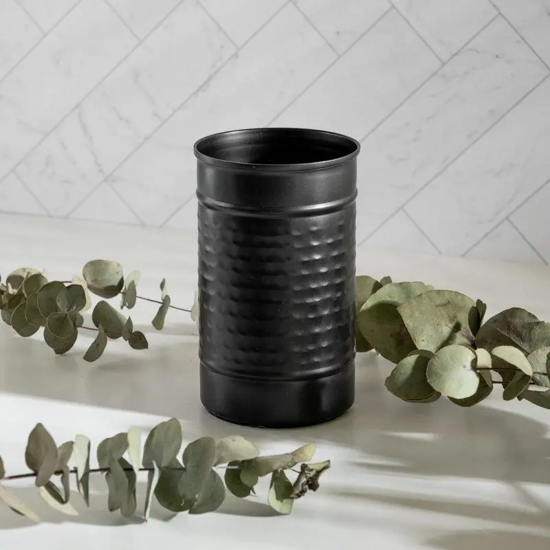 Hammered Metallic Toothbrush Holder – Black Finish 1
