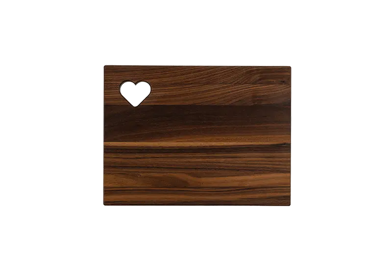 Handcrafted Walnut Heart-Shaped Cutting Board – 12" X 9" X 3/4" 3