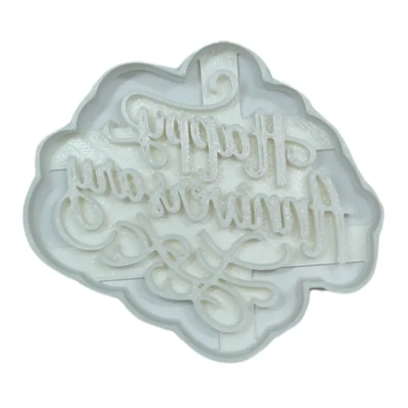 Happy Anniversary Fondant Cutter Set – 6-Piece Themed Cupcake Topper Kit, 1.75" Diameter, Usa-Made Fd5286 1