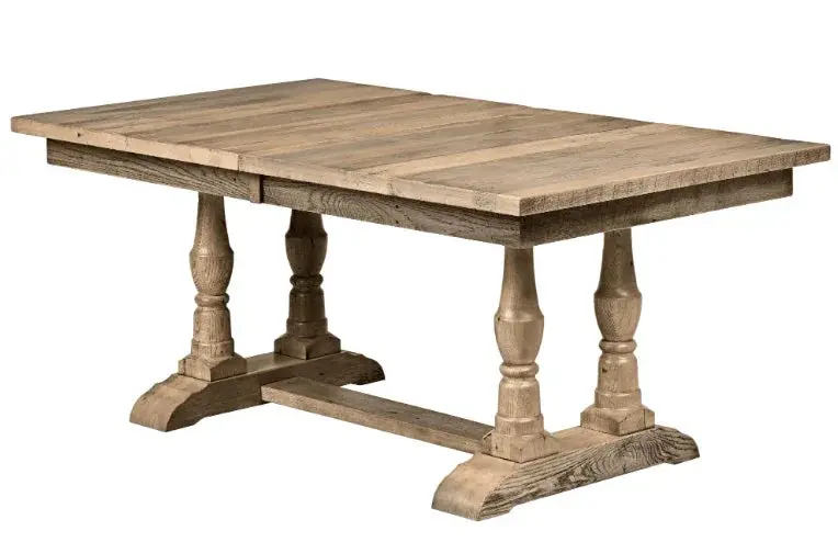 Harlow Trestle Dining Table – Industrial-Chic Solid Wood Design 1