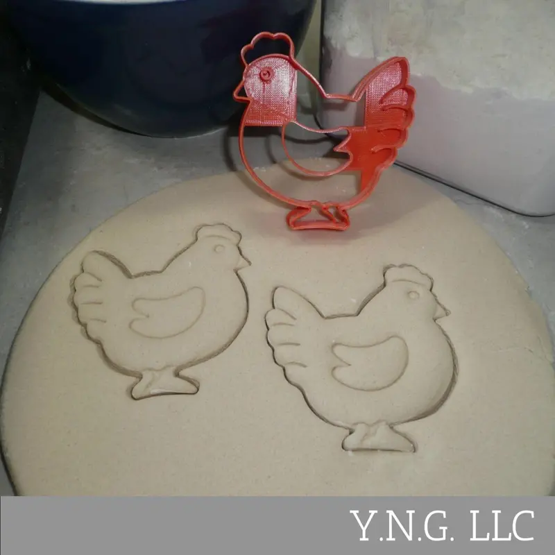 Hen Cookie Cutter – Realistic Side-View Poultry Shape, Made In Usa 1