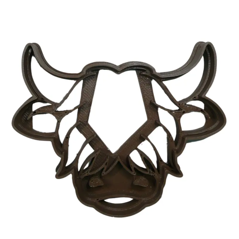 Highland Cow Face Fondant Cutter Set – 6-Piece Cupcake Decor, 1.75" Size, Usa-Made 1