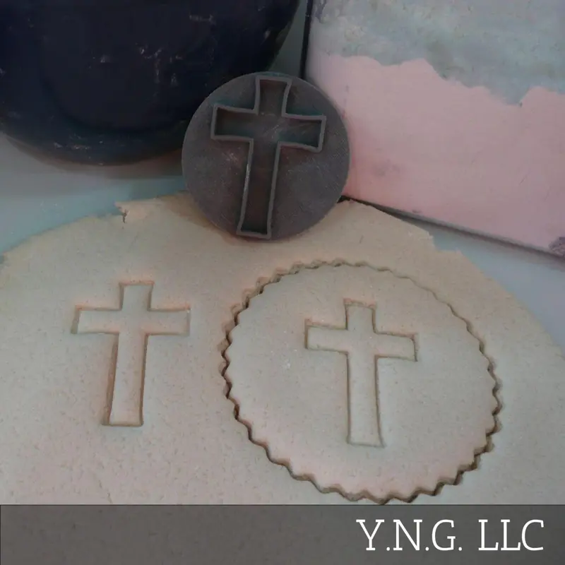 Holy Cross Cookie Stamp Embosser – Traditional Religious Design (Pr5567) 1