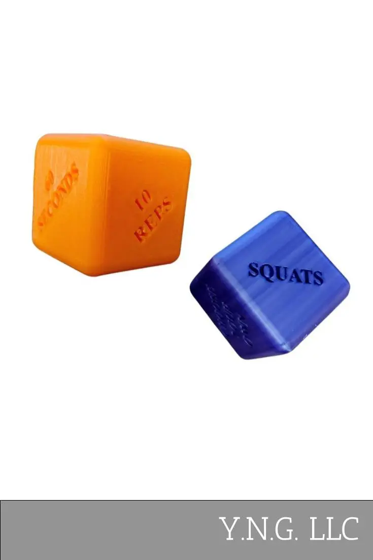 Home Fitness Activity Cube Set – Dual-Purpose Workout Decision Maker For Gym Or Living Space, Usa-Made 1