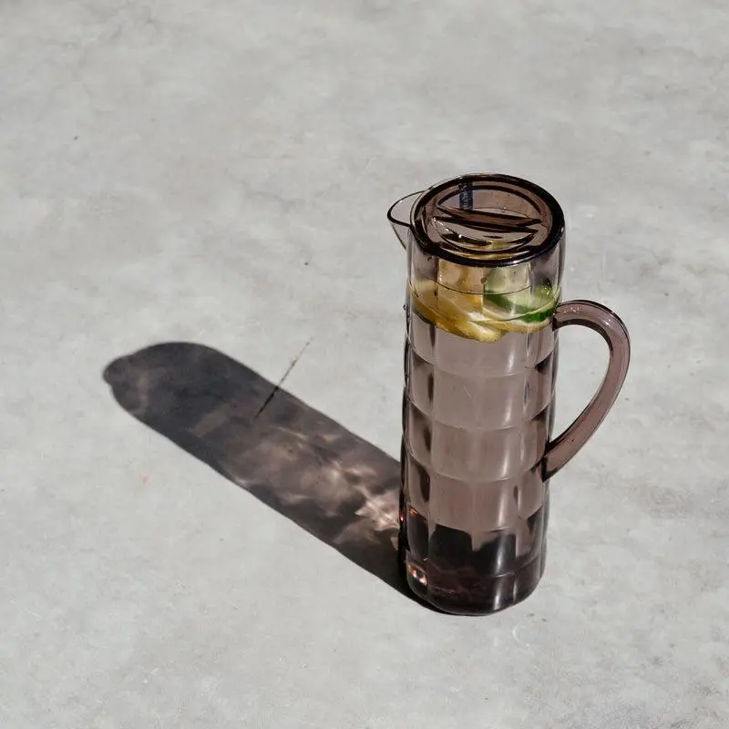 Home.Life Allegra Tower Smoked Grey Glass Jug 1