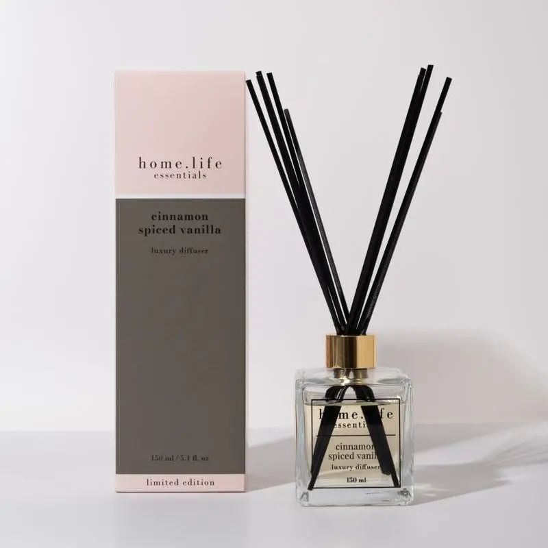 Home.Life Cinnamon Spiced Vanilla Reed Diffuser – Warm Aromatic Blend 1