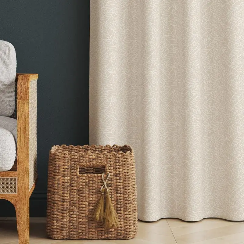 Home.Life Leaf Natural Lined Eyelet Curtain 1
