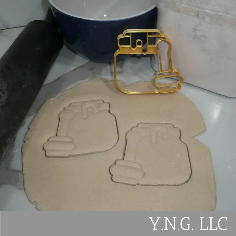 Honey Jar With Dipper Cookie Cutter – Sweet Treat Baking Shape – Usa-Made Pr5410 1