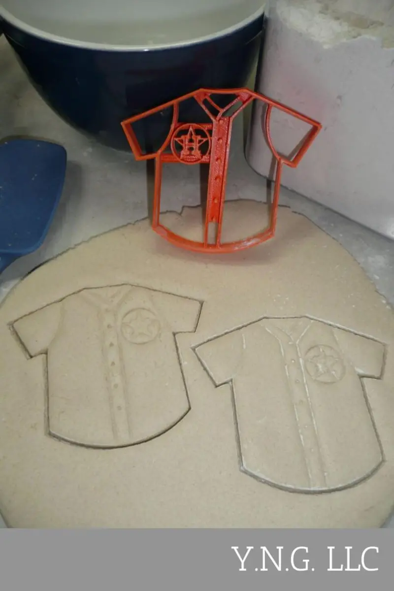 Houston Astros Baseball Jersey Cookie Cutter – Team-Themed Usa-Made Baking Tool Pr4268 1