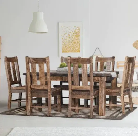 Houston Transitional Dining Set – Table And Upholstered Chairs 1