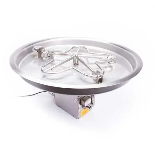 Hpc 25-Inch Round Fire Bowl Insert For Natural Gas – Electronic Ignition Enabled 1