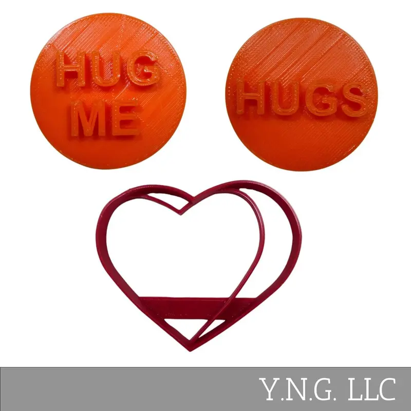Hugs-Themed Candy Heart Cookie Cutters – 3-Piece Set, Usa-Made, Pr9023 1