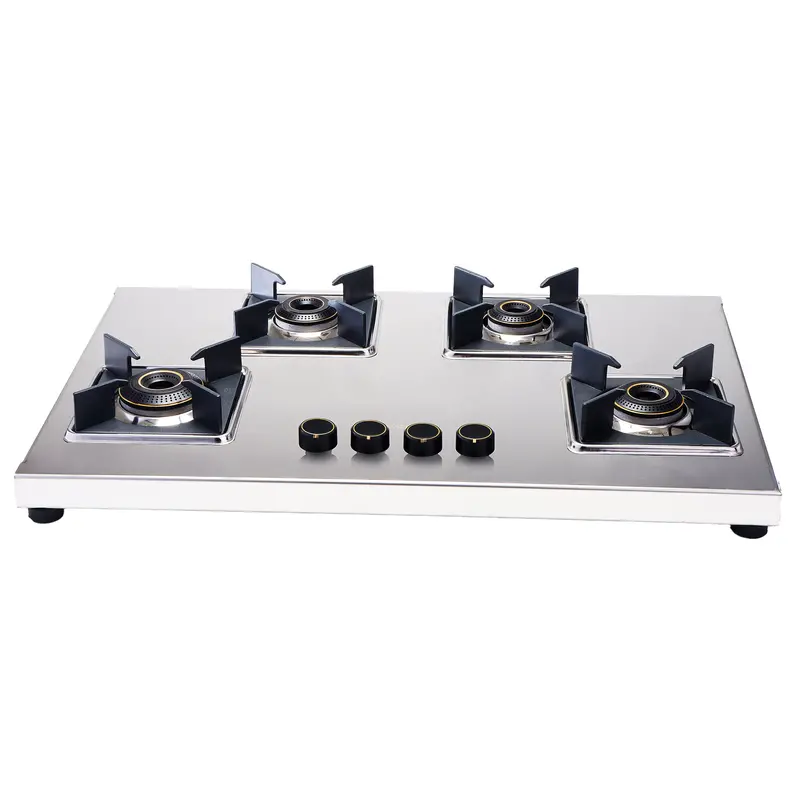 Inox 4-Burner Lpg Gas Stove – Heavy-Duty Stainless Steel Hobtop With Sabaf Leak-Proof Valves, Spill-Resistant Design & Premium Metal Knobs | 2-Year Warranty 1