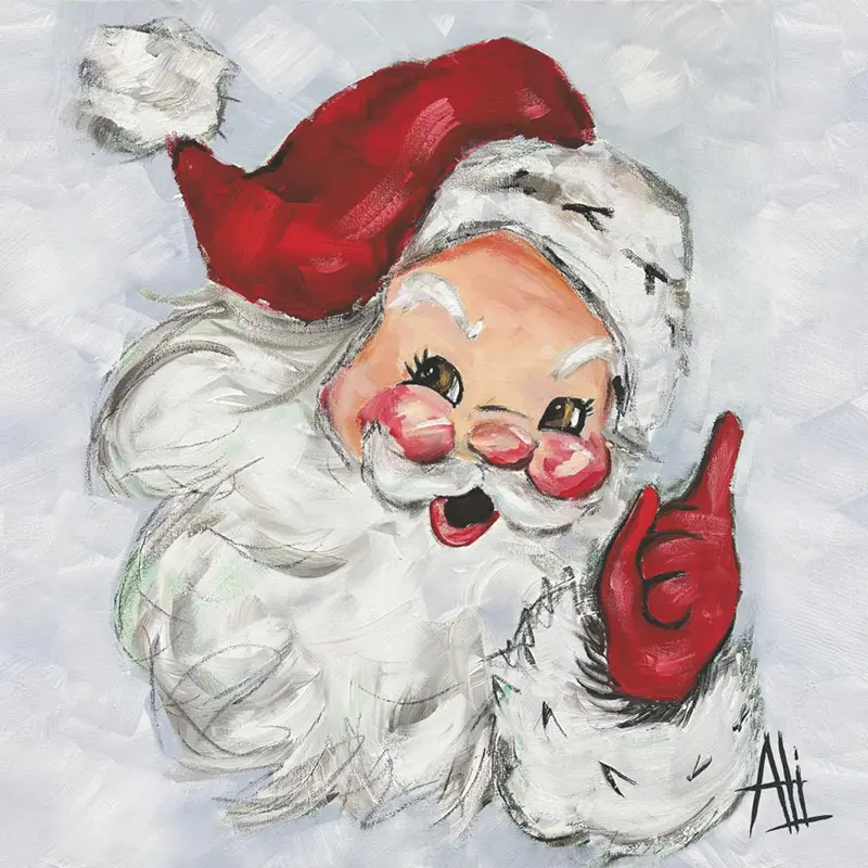 Jolly St. Nick Holiday-Themed Paper Beverage Napkins 1