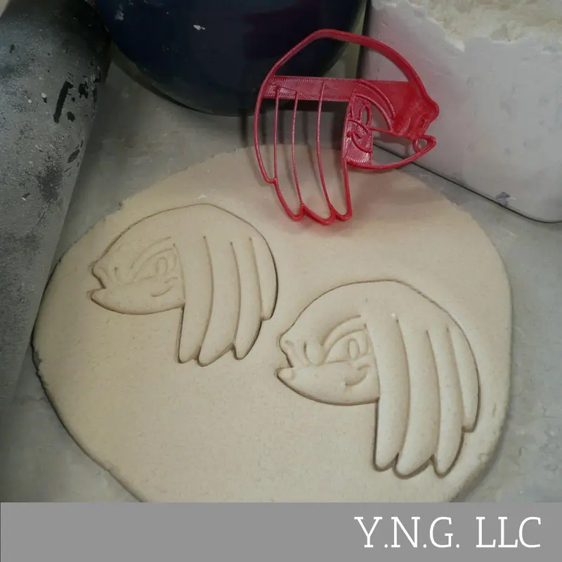 Knuckles Face Cookie Cutter – Detailed Sonic The Hedgehog Themed Baking Tool, Usa-Made Pr4854 1