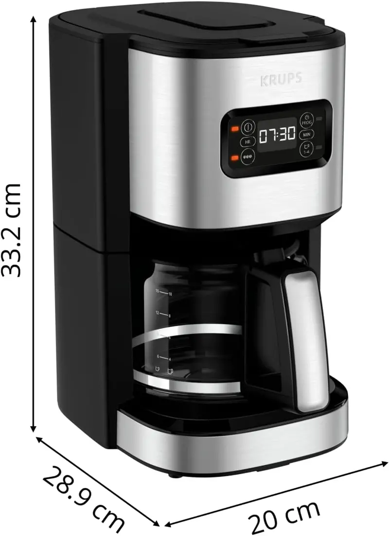 Krups Excellence Km480D10 Stainless Steel Drip Coffee Maker – 1.25L 1