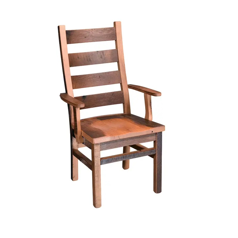 Ladderback Upholstered Arm Dining Chair 1
