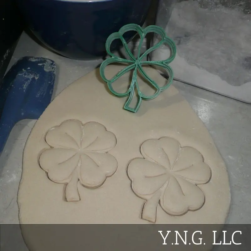 Large 4-Leaf Clover Cookie Cutter – Shamrock Design, Usa-Made, Pr4158 1