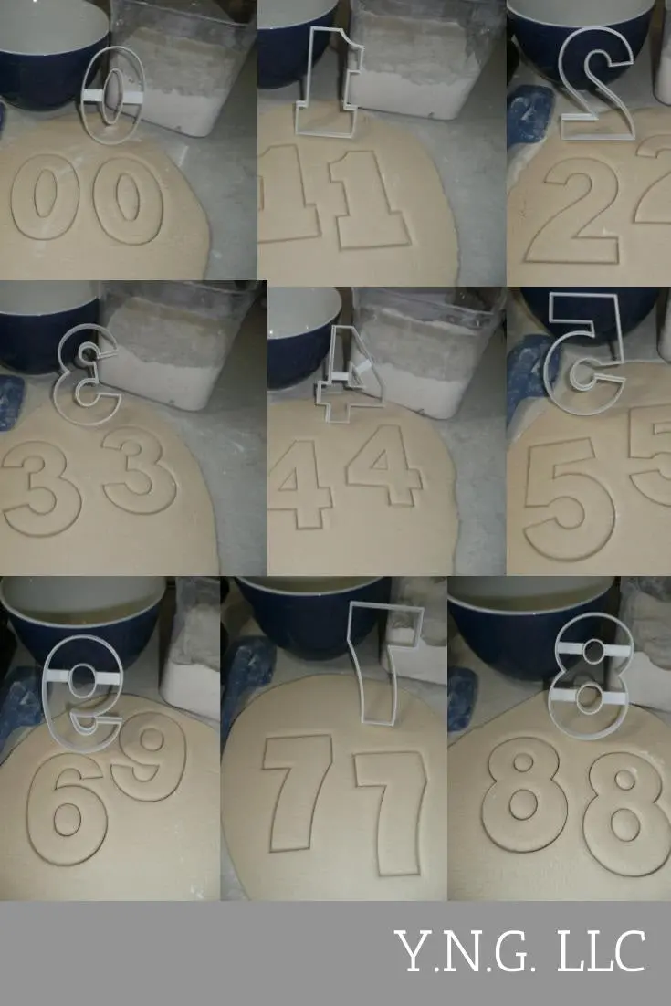 Large-Format Number Cookie Cutters – Digits 0–9, 4-Inch Tall, 9-Piece Set 1