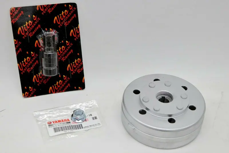 Lightened Flywheel Kit For Yamaha Banshee: Shaved Rotor, Oem Nut & Vito'S Puller 1