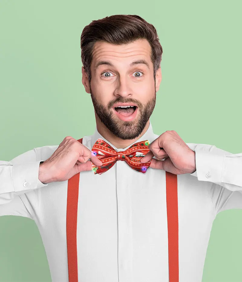 Lotsa Lites! Flashing Led Holiday Bow Tie – Light-Up Festive Accessory 1