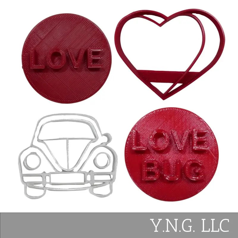 Love Bug Candy Heart Cookie Cutters – Adorable Insect Theme, 4-Piece, Usa-Made, Pr9021 1