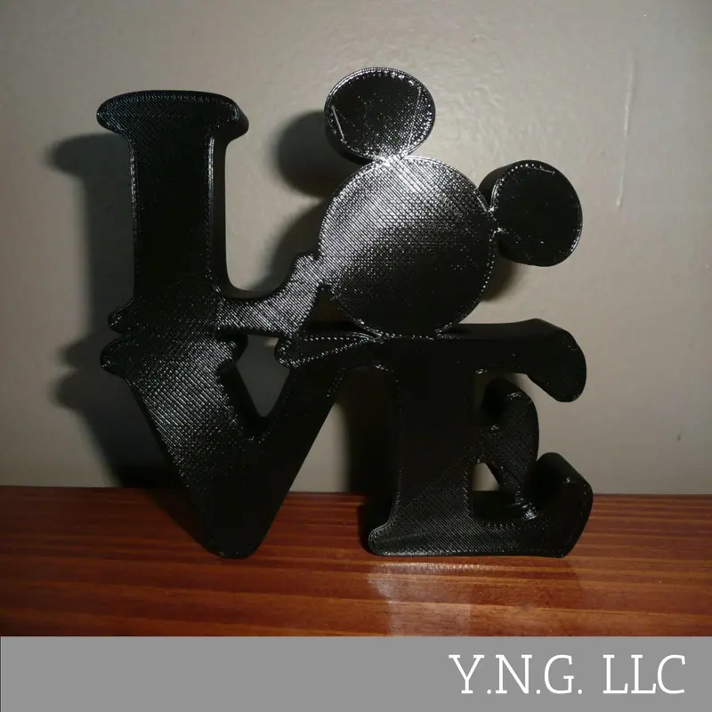 Love Quote Cookie Cutter With Black Mickey Mouse Head – Romantic & Playful, Usa-Made 1