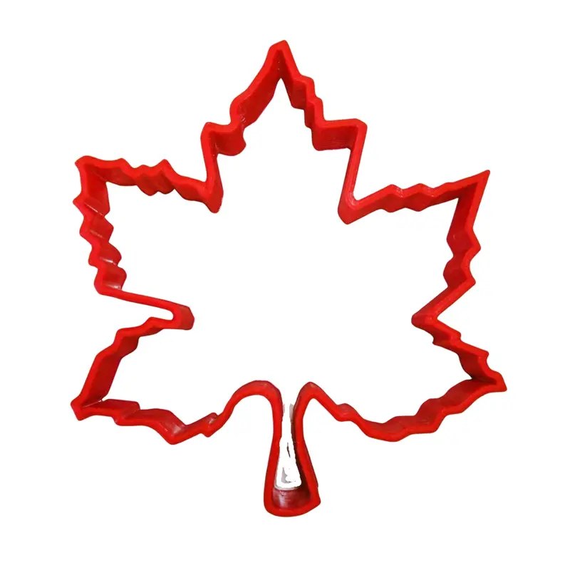 Maple Leaf Outline Fondant Cutter Set – 6X Canadian-Inspired Cupcake Decor, 1.75", Fd251 1