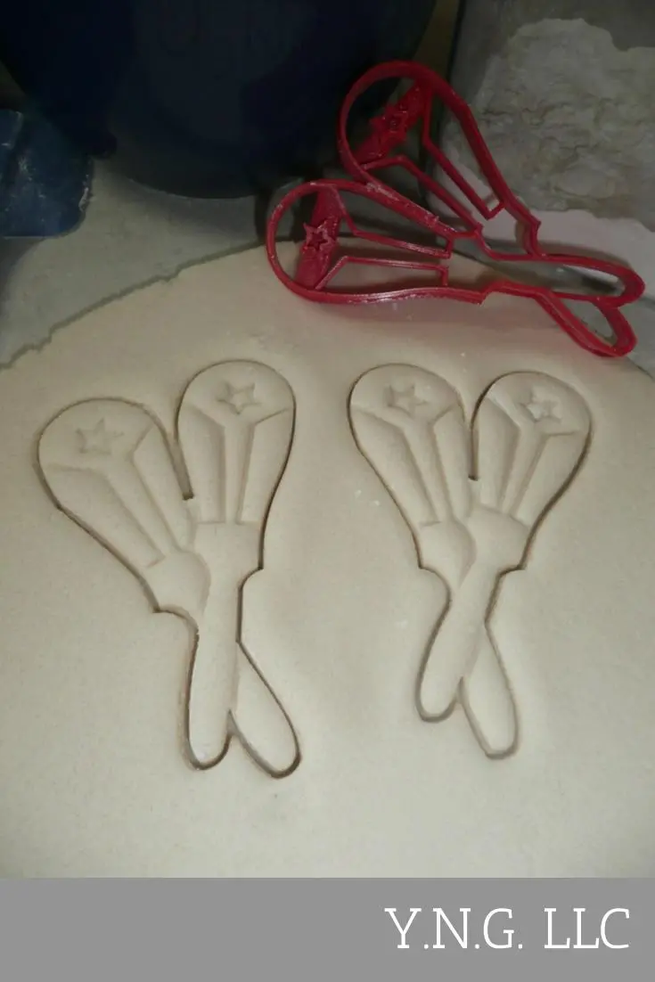 Maracas Cookie Cutter With Puerto Rican Flag – Caribbean Music & Culture Baking Tool, Usa-Made 1