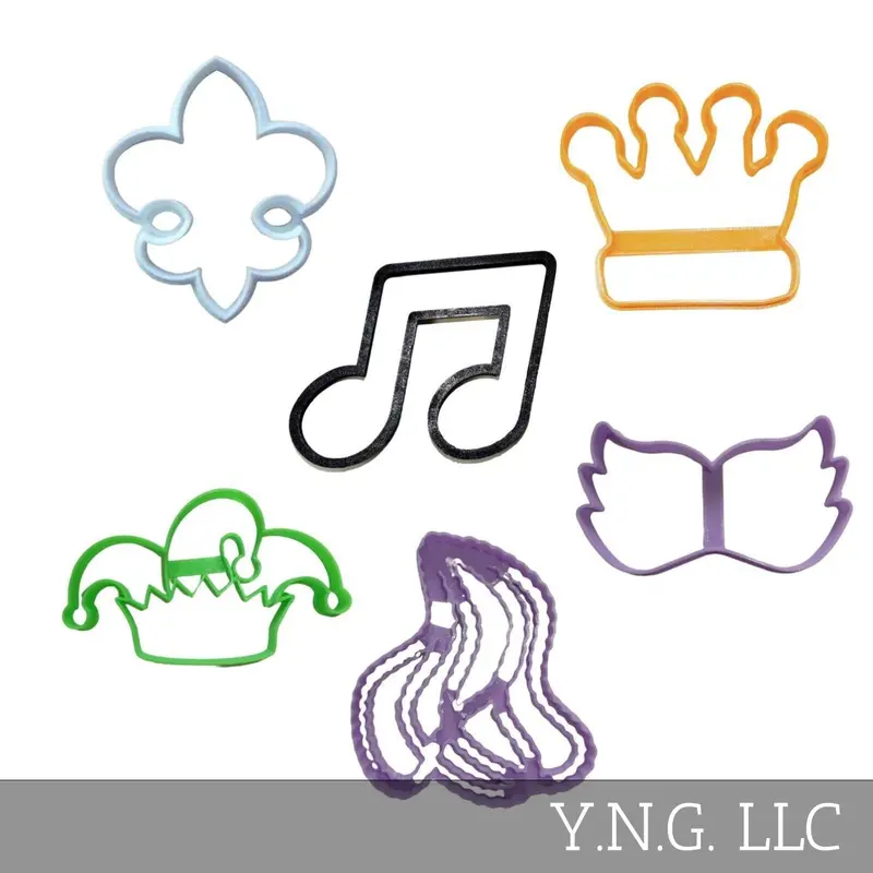 Mardi Gras Fat Tuesday Cookie Cutter Set (6-Piece) – Festive Celebration Baking Kit Pr1927 1