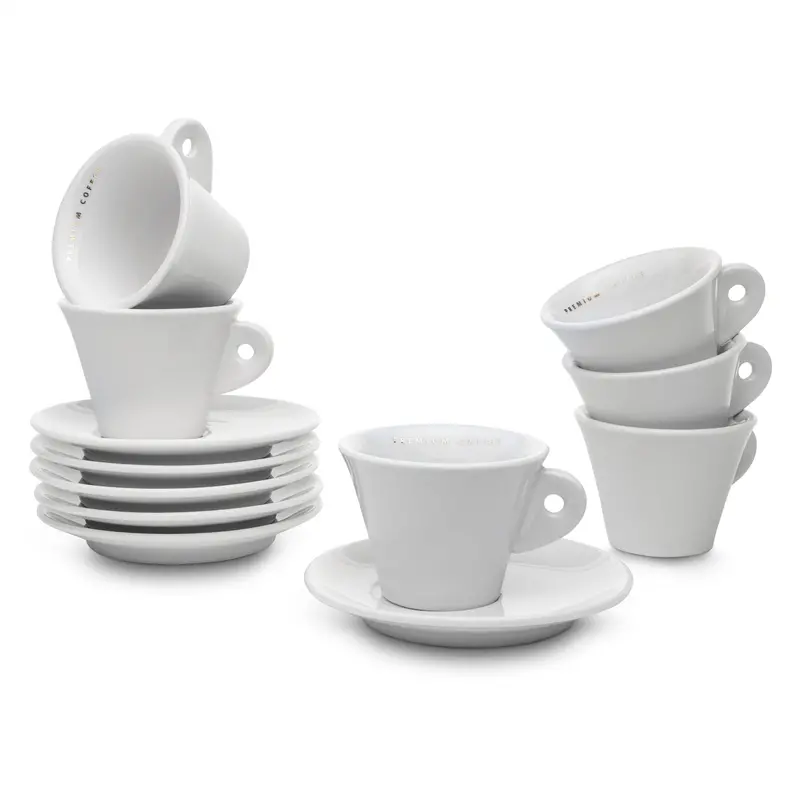 Maromas 6-Piece Cappuccino Cup & Saucer Set – Ceramic 1