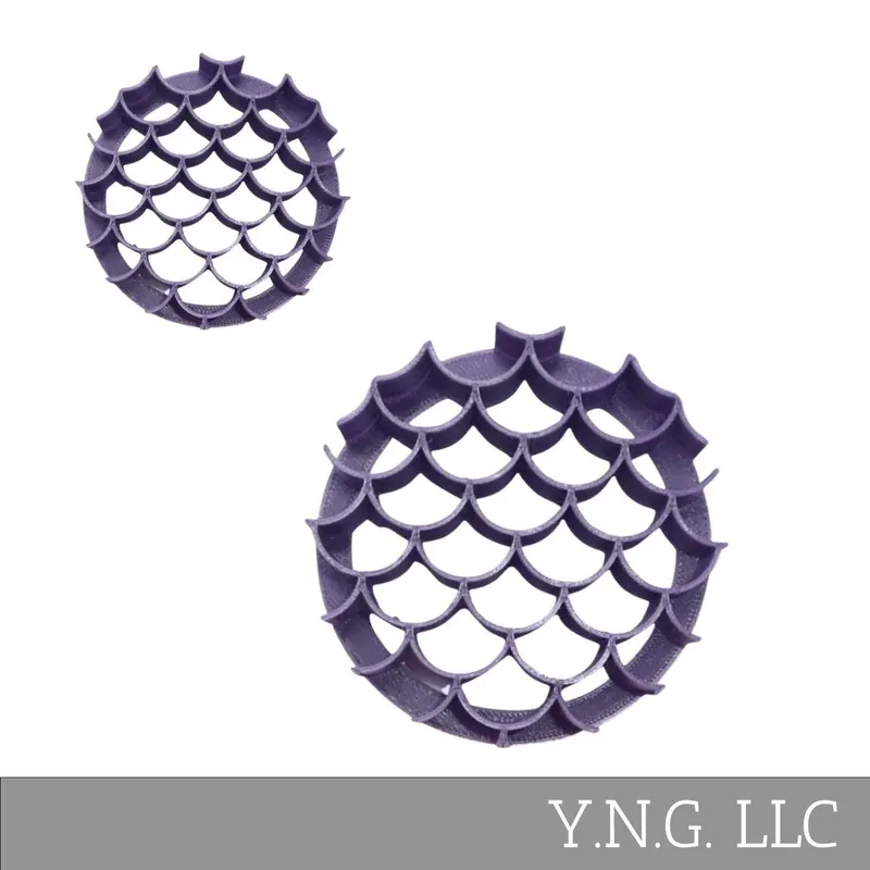 Mermaid Scale Concha Stamp Set – Dual-Size Oceanic Dough Imprinting Kit, Usa-Crafted 1