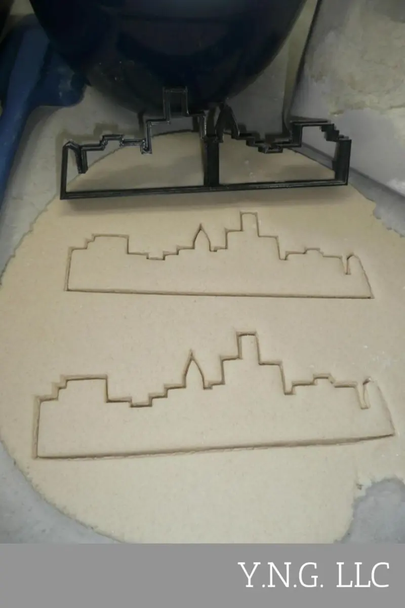 Miami Fl Skyline Cookie Cutter – Tropical Cityscape Featuring Iconic High-Rises, Usa-Made Pr4119 1