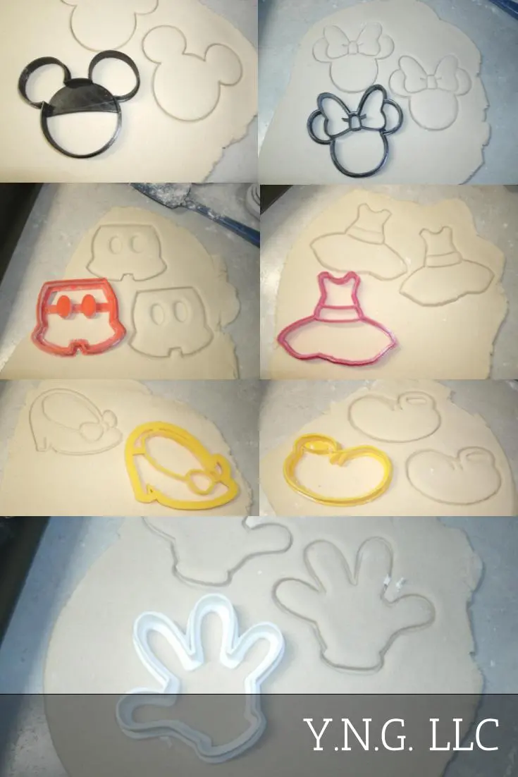 Mickey & Minnie Mouse Cookie Cutters – 7-Piece Animated Character Set 1
