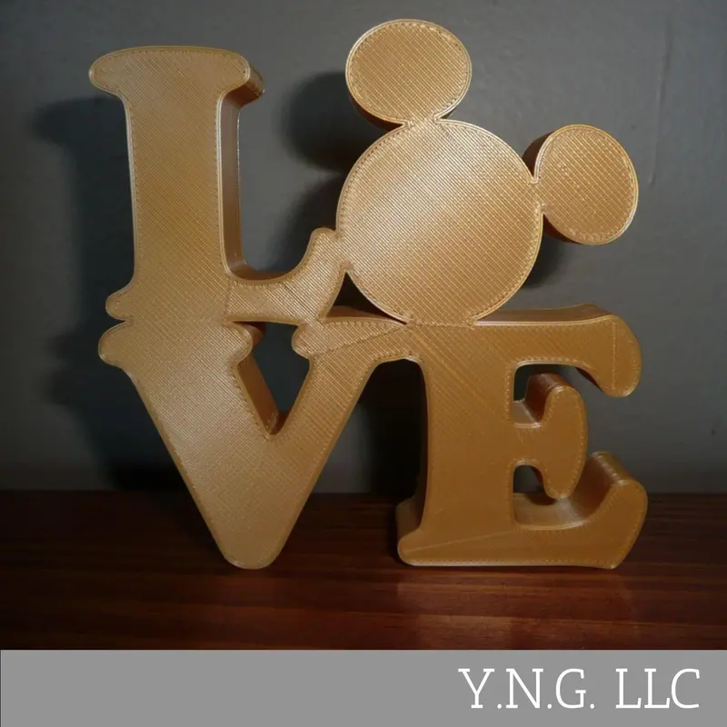 Mickey Mouse Love Quote Decor – Gold Face Design, Made In Usa Pr4783 1