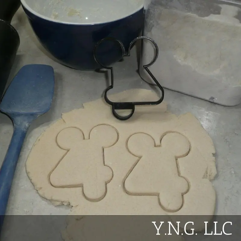 Mickey Mouse Number 4 Cookie Cutter – Minimalist Outline Style, Usa-Made Pr4584 1