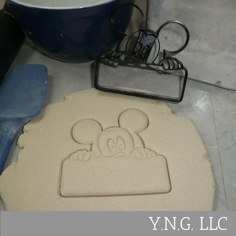 Mickey Mouse Peek-A-Boo Banner Cookie Cutter – Detailed Disney Party Baking Shape, Made In Usa Pr4654 1
