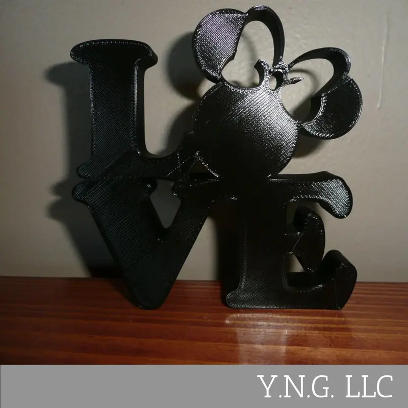 Minnie Mouse Love Quote Decor – Black Face Design, Made In Usa Pr4792 1