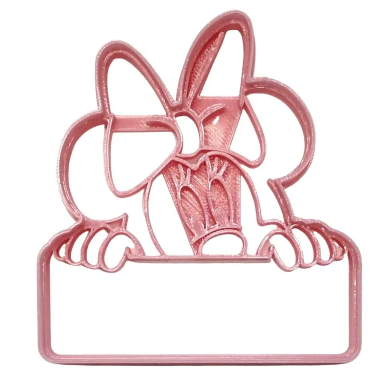 Minnie Mouse Peek-A-Boo Banner Fondant Cutter – 6-Pack Cupcake Decoration Set, 1.75" 1