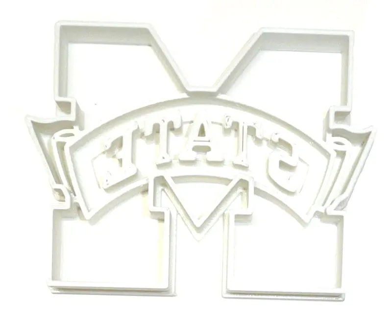 Mississippi State Bulldogs 'M' Fondant Cutters – 6-Piece Collegiate Cupcake Topper Set 1