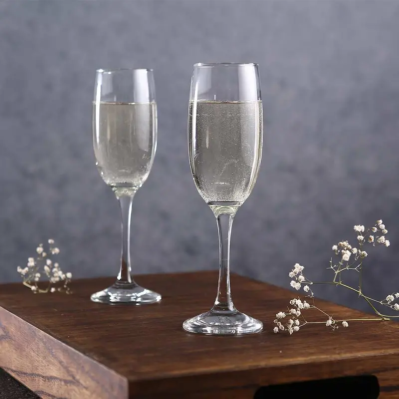Modena 190Ml Champagne Flutes – Crystal-Look Set Of 6 1