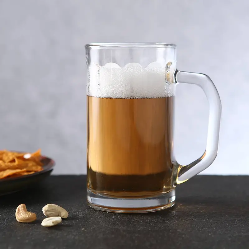 Modena 400Ml Tall Beer Mugs – Ergonomic Handle Design, Set Of 2 1