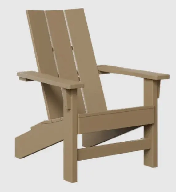 Modern Adirondack Lounge Chair – Curved Back, All-Weather Comfort 1