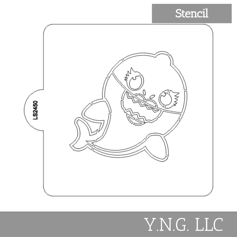 Mommy Shark Cartoon Cookie Stencil – Kids’ Party Baking Template, Usa Made (Ls2450) 1