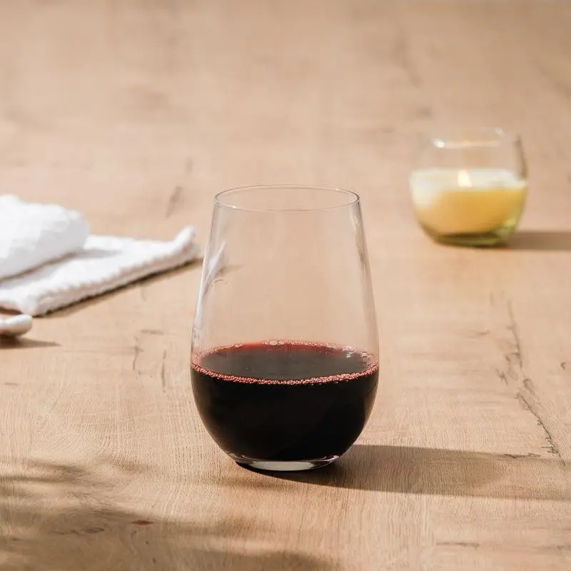 Moretti Vino Stemless Red Wine Glass Set – 4 Elegant Glasses 1
