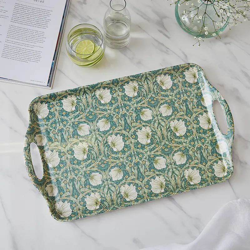 Morris & Co. Green Large Handle Serving Tray 1